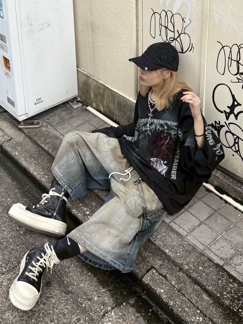 受注制【Never mind the XU】tribal denim half pants / 【エックスユードッグ】トライバルデニムハーフパンツ