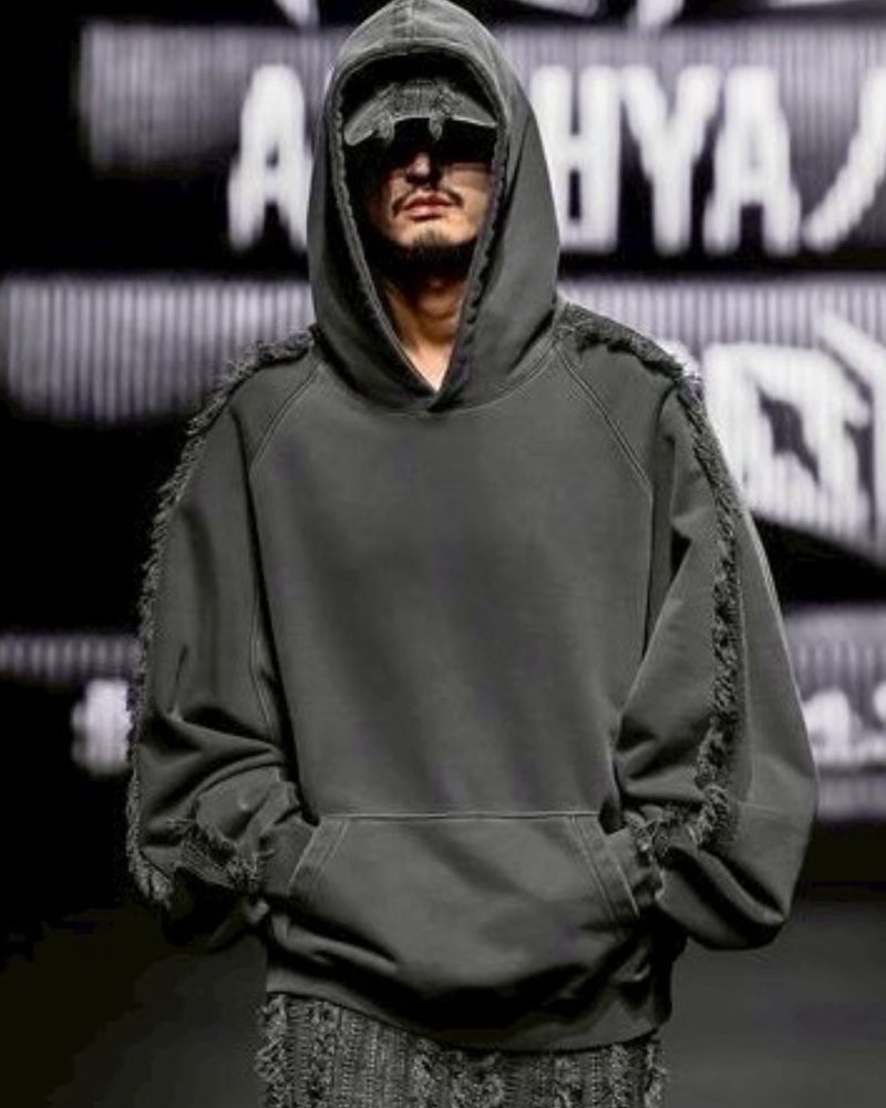 【AJOBYAJO】Raglan Lace Trimming Hoodie