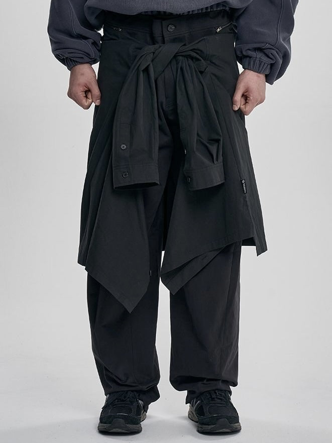 【AJOBYAJO】Shirt Layered Pants / 【アジョバイアジョ】シャツレイヤードスラックスパンツ