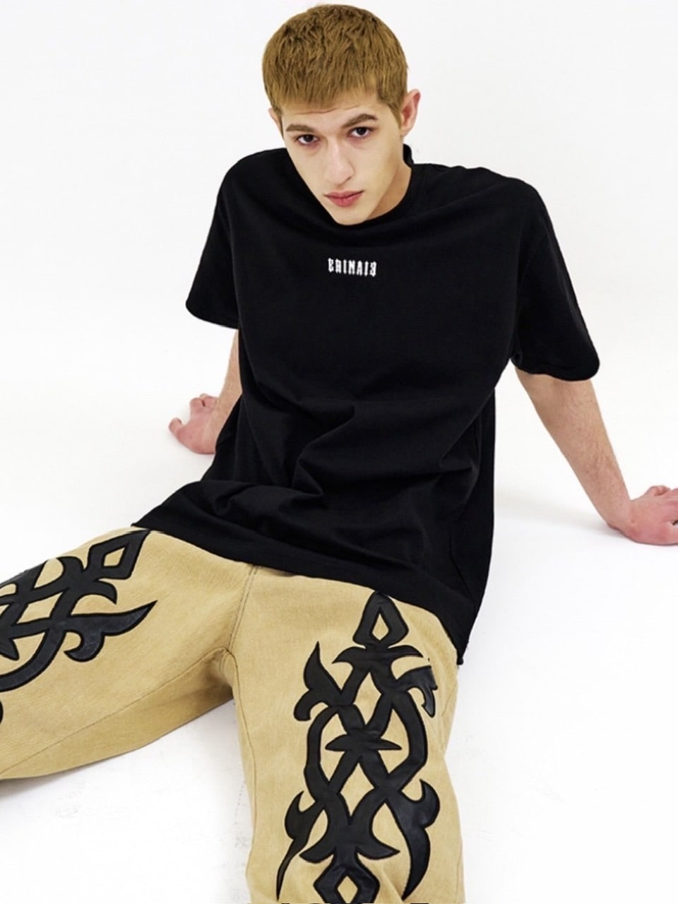 【E RIN AI E】DARK TRIBAL PARTY DENIM PANTS