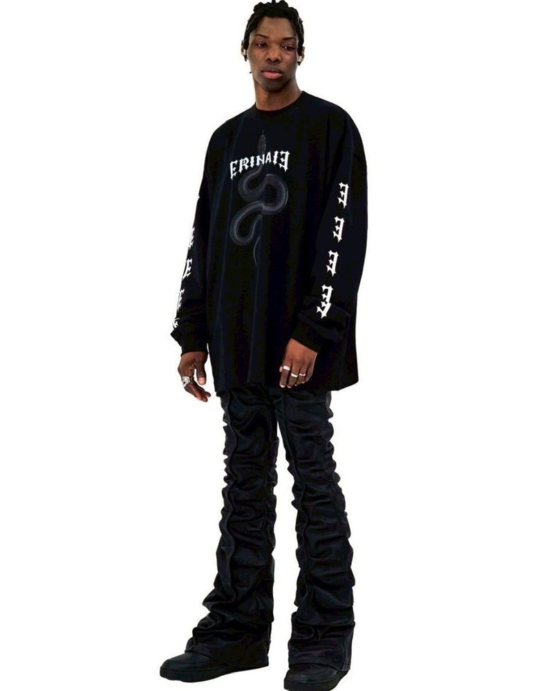 【E RIN AI E】BLACK MAMBA LONG SLEEVE TEE