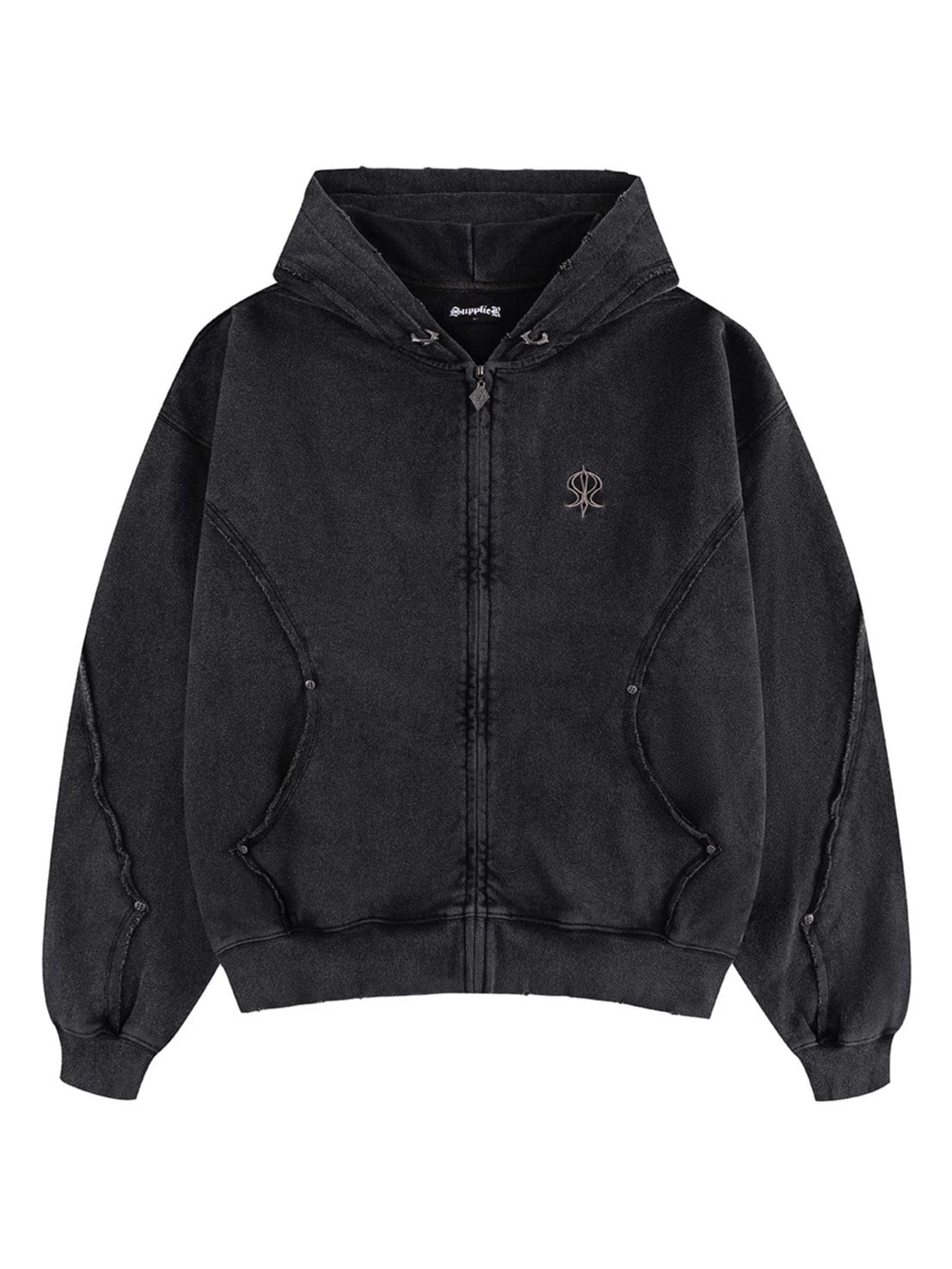【SUPPLIER】SWITCHING PIERCED ZIP HOODIE V2 / 【サプライヤー】ピアススイッチバックロゴジップパーカー