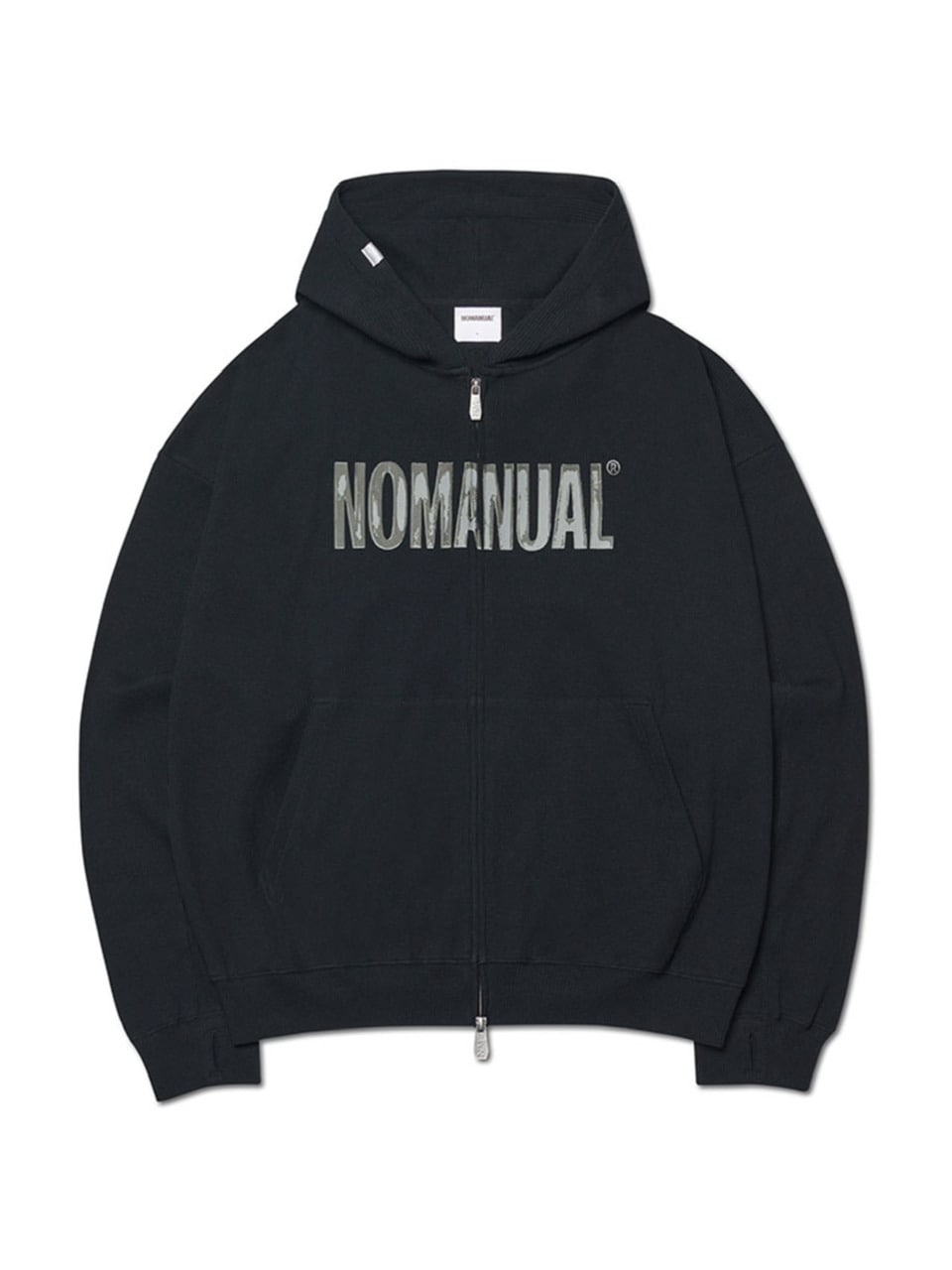 【NOMANUAL】NM WAFFLE HOODED ZIP-UP