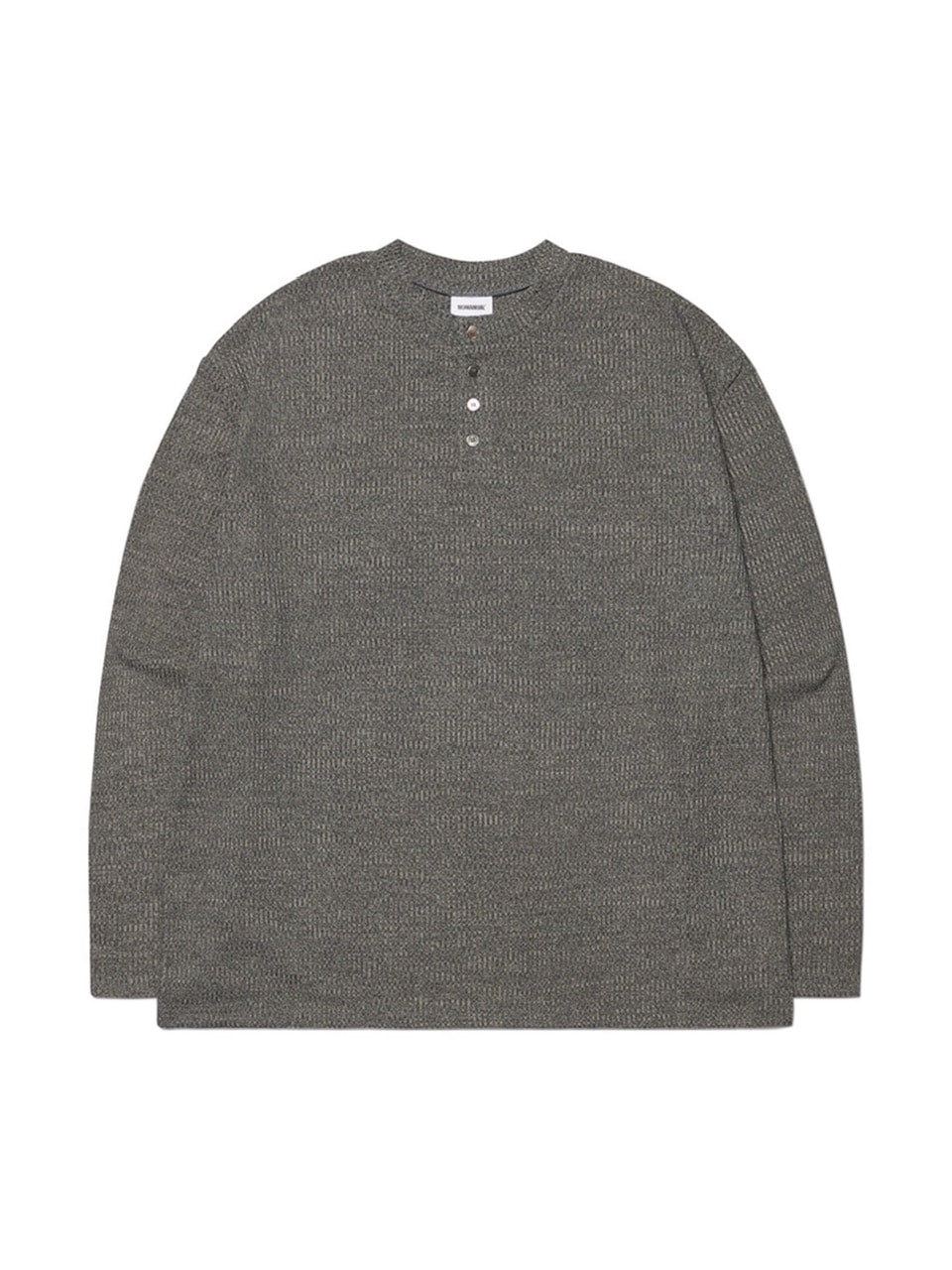 【NOMANUAL】HENLEY NECK KNIT LONG SLEEVE