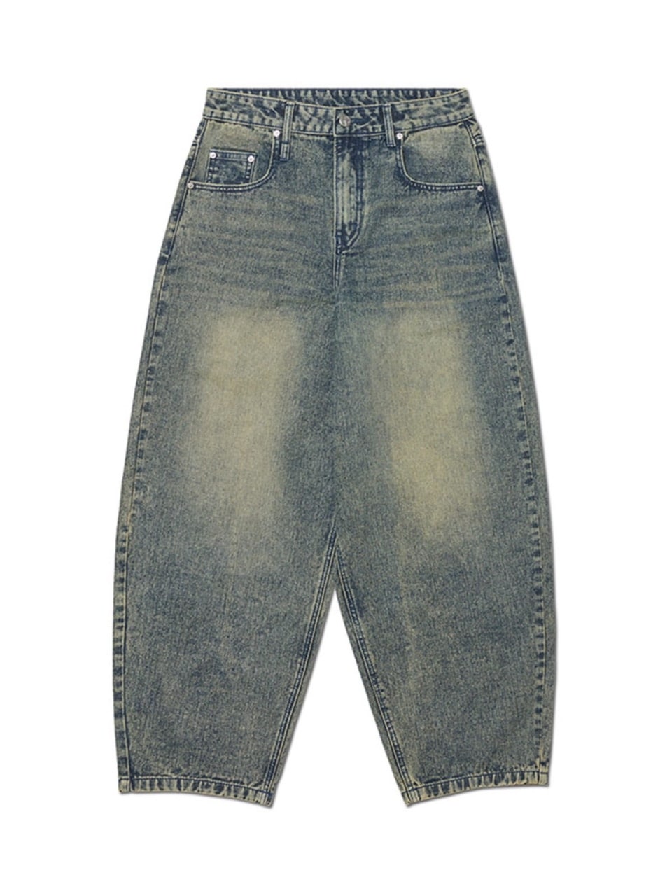 【NOMANUAL】WAVE CURVED DENIM PANTS