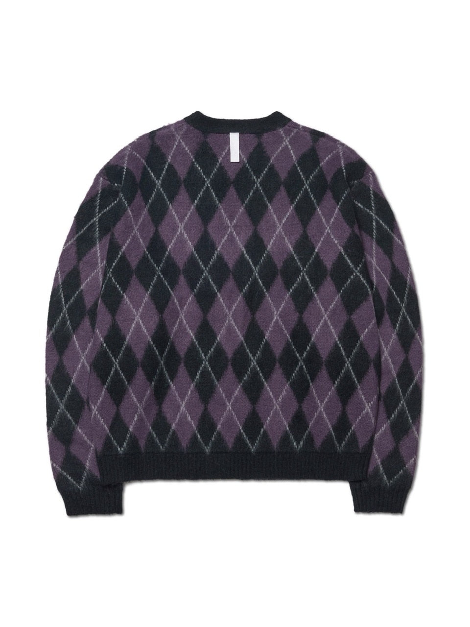 【NOMANUAL】ARGYLE HAIRY CARDIGAN