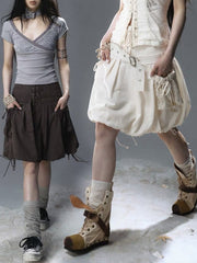 【Cest Nous】Petal Skirt / 【セヌー】ベルトポケットバルーンスカート