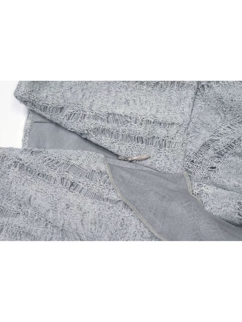 【Cest Nous】Blue Beaded Skirt / 【セヌー】レースシースルースカート