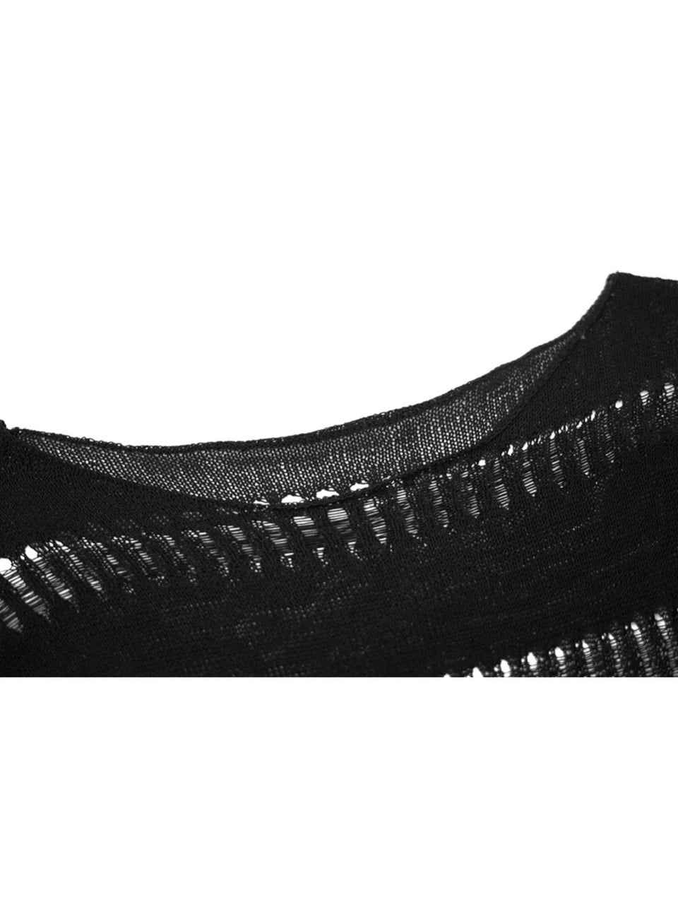 【Cest Nous】Knit Cover-Up / 【セヌー】シースルーボーダーサマーニット長袖Tシャツ