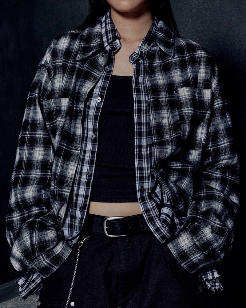 【NOMANUAL】FLANNEL CHECK SHIRT JACKET