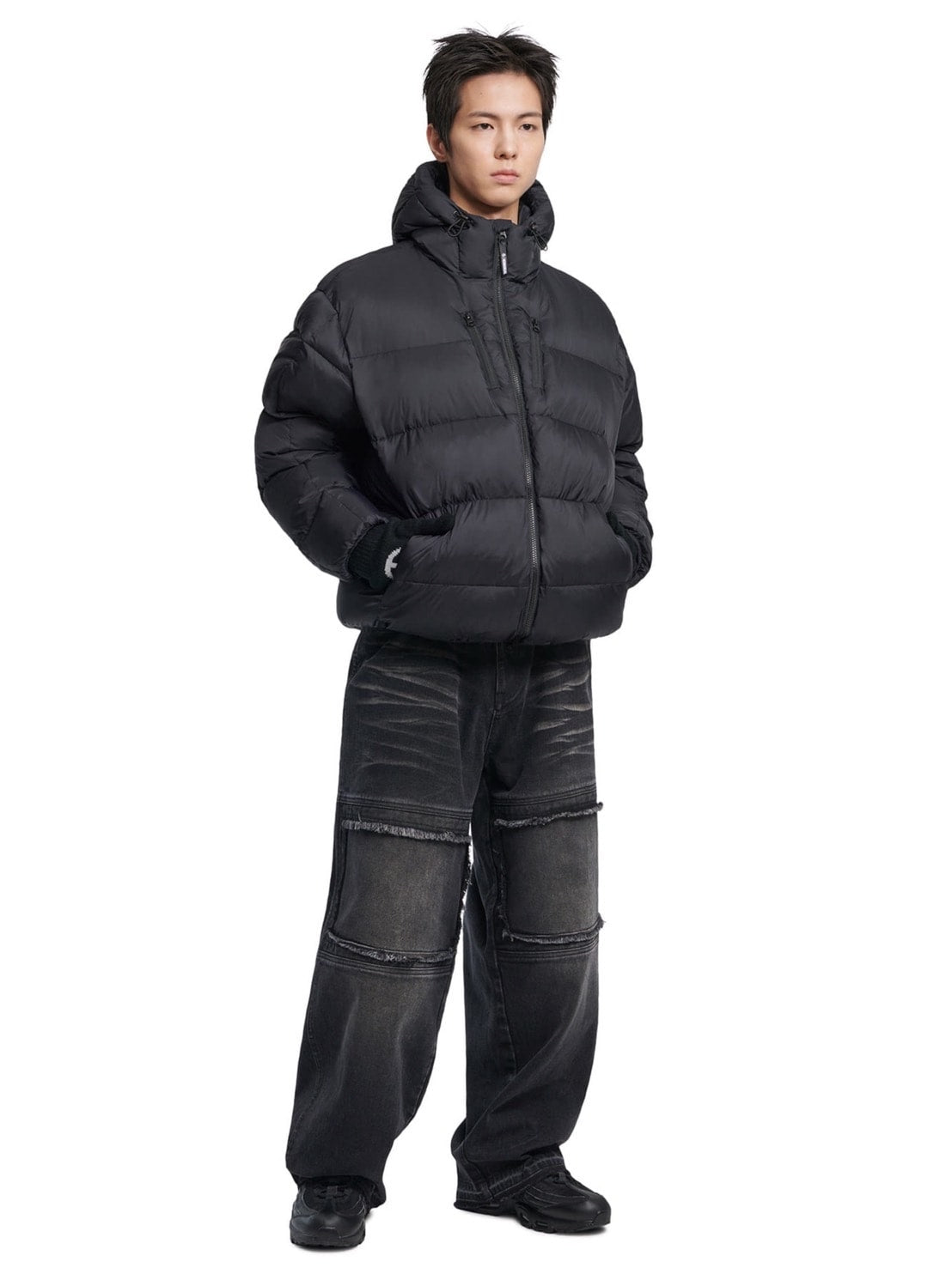 【NOMANUAL】DESTROYED LAYER DENIM PANTS