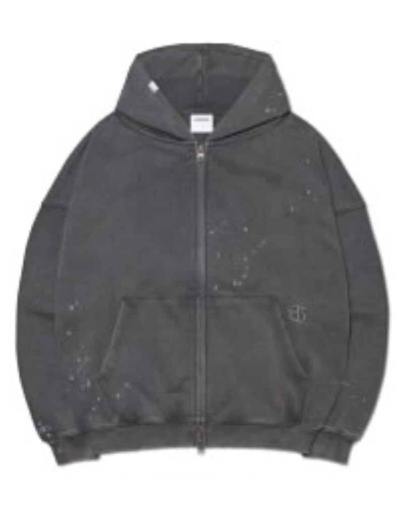 【NOMANUAL】PAINTED HOODED ZIP-UP