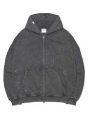 【NOMANUAL】PAINTED HOODED ZIP-UP