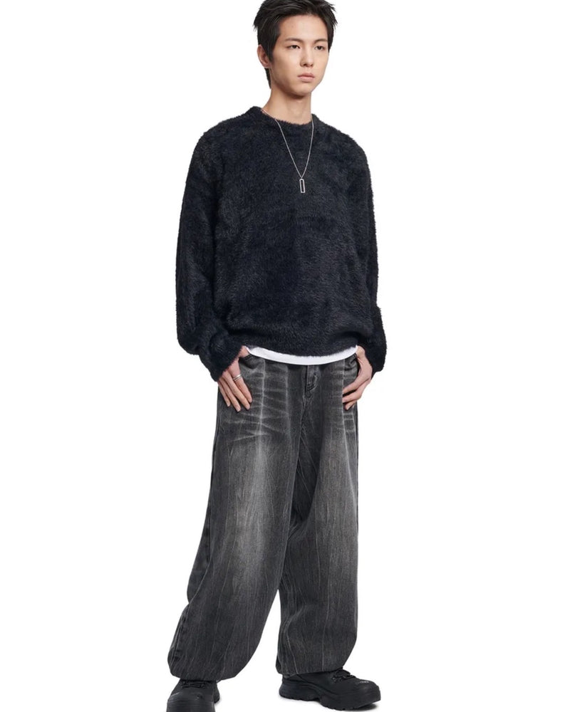 【NOMANUAL】FUZZ HAIRY KNIT