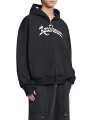 【NOMANUAL】R.V CHAIN STITCHED HOODED ZIP-UP