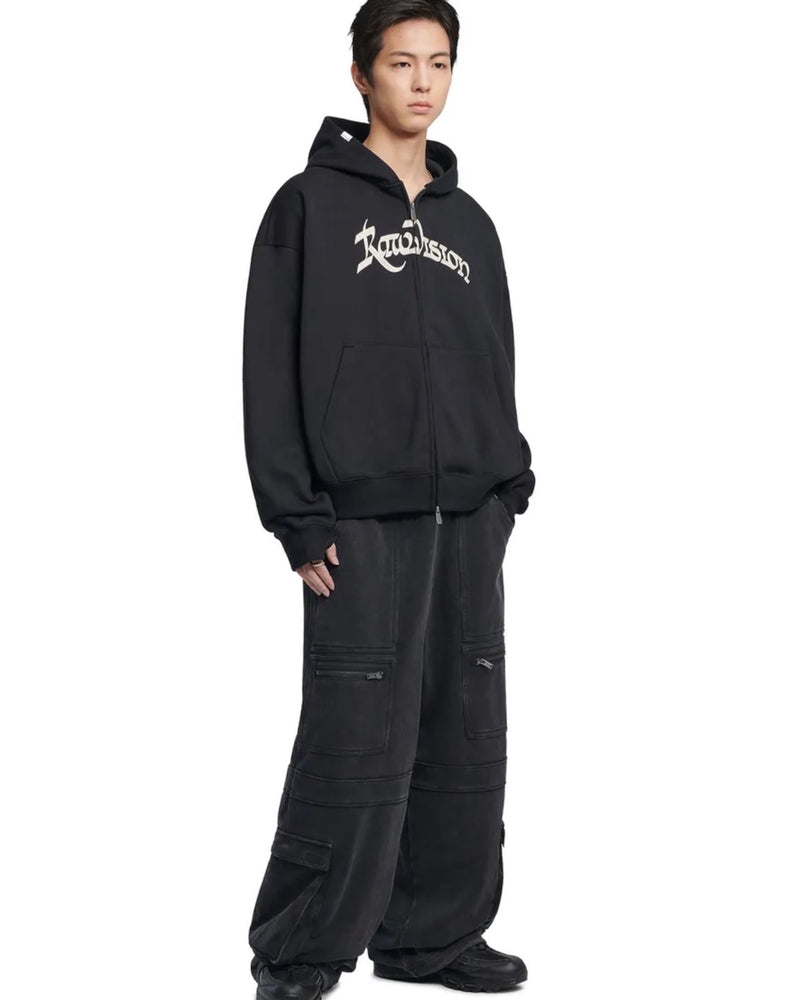 【NOMANUAL】R.V CHAIN STITCHED HOODED ZIP-UP