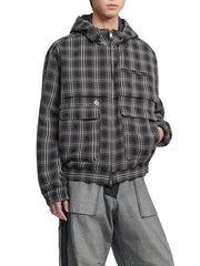【NOMANUAL】CHECK HOODED JACKET