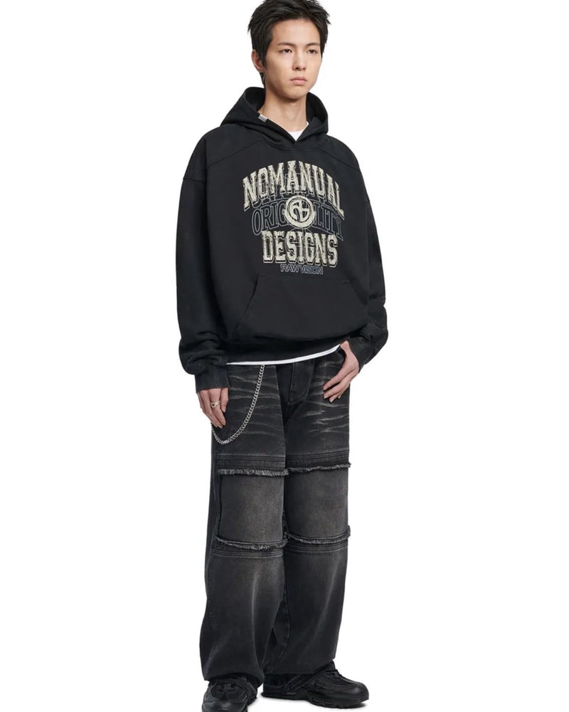 【NOMANUAL】LAYERED ARCH GRAPHIC HOODIE