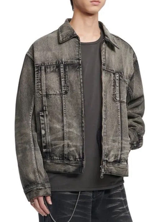 【NOMANUAL】WASHED DENIM TRUCKER JACKET