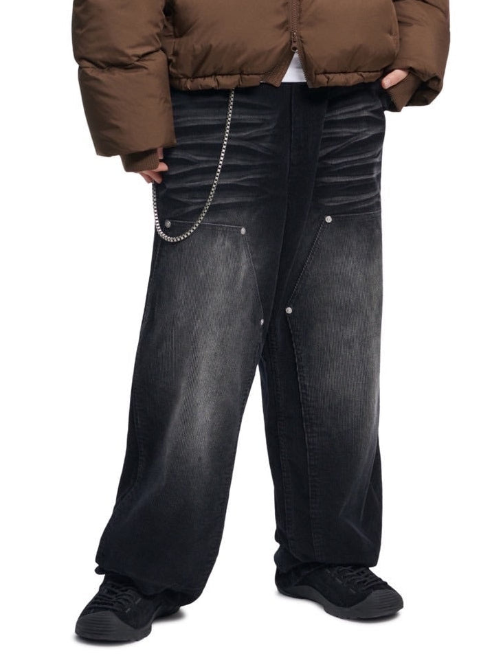 【NOMANUAL】DOUBLE KNEE CORDUROY PANTS
