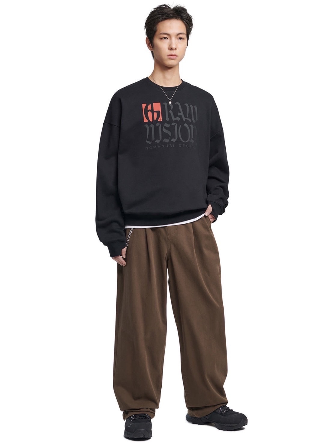 【NOMANUAL】R.V LOGO SWEATSHIRT