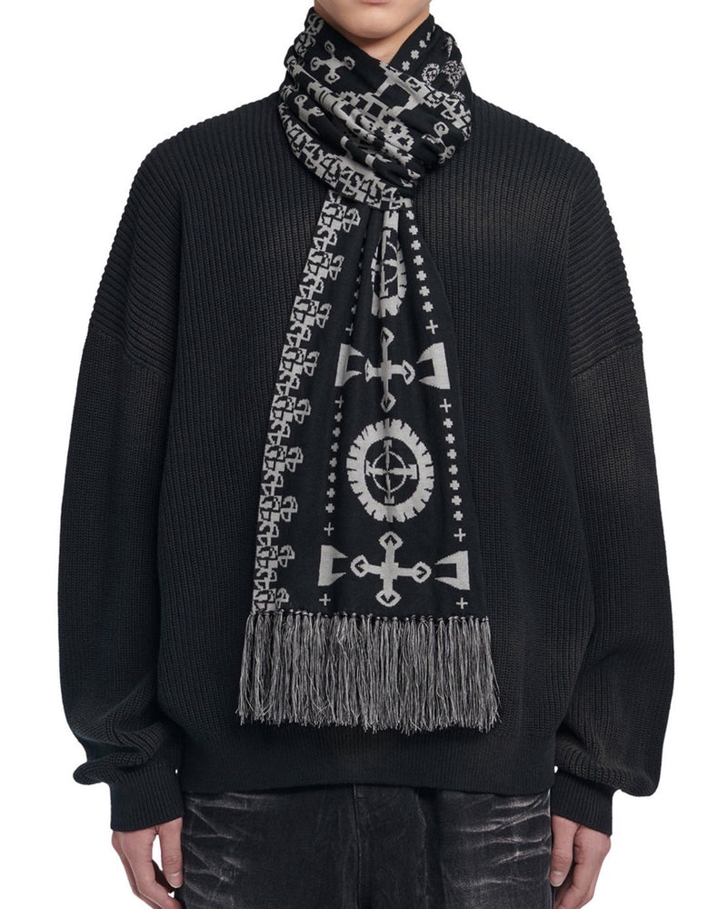 【NOMANUAL】GEAR PATTERN JACQUARD MUFFLER