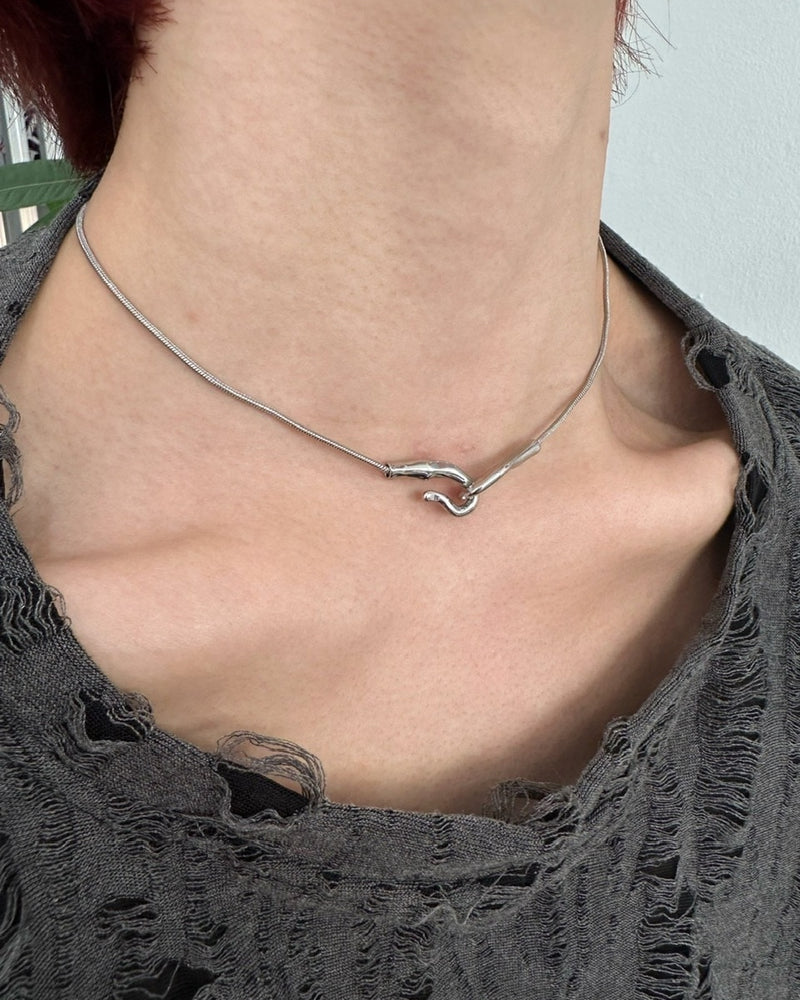 受注制【LUV CODE】snake chain necklace