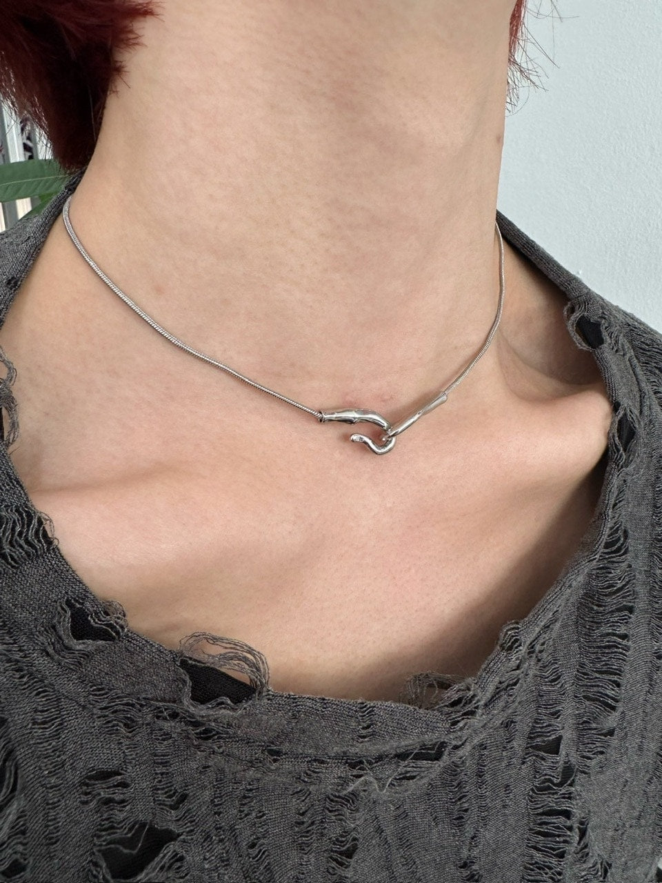 受注制【LUV CODE】snake chain necklace