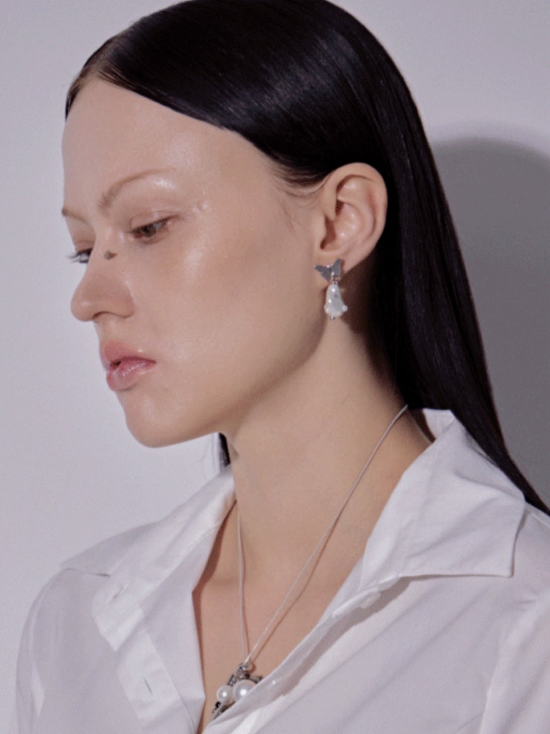 【PEG LEG】butterfly pearl earring