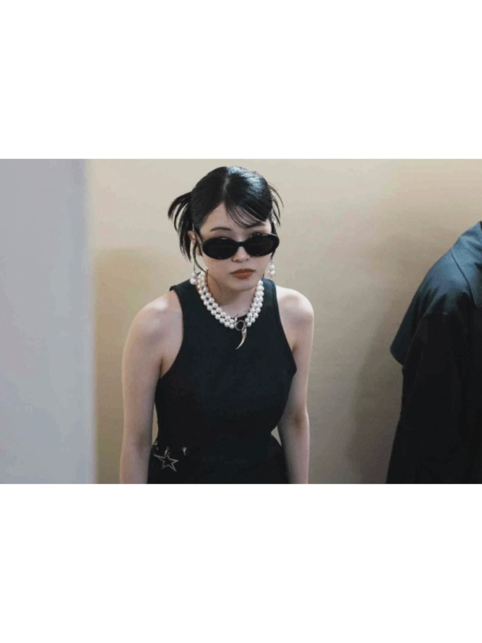 【PEG LEG】2 lines of emblem pearls necklace