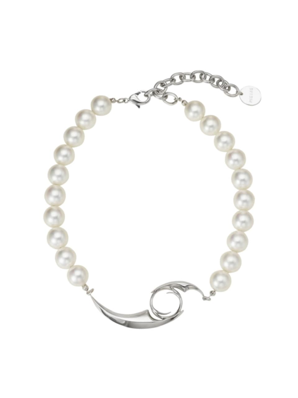 【PEG LEG】emblem pearls necklace