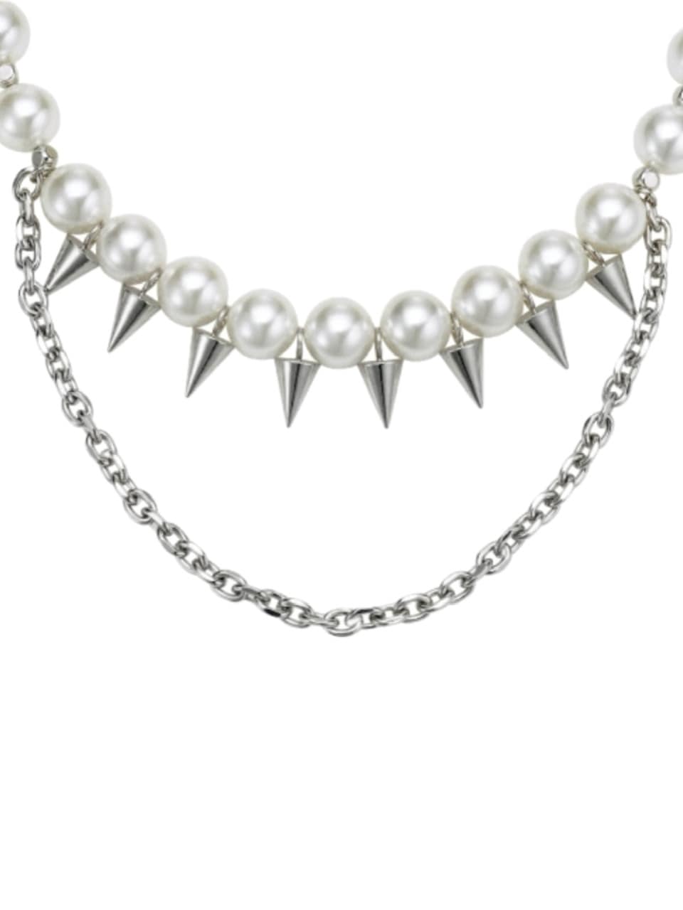 【PEG LEG】Pearl awl layered necklace