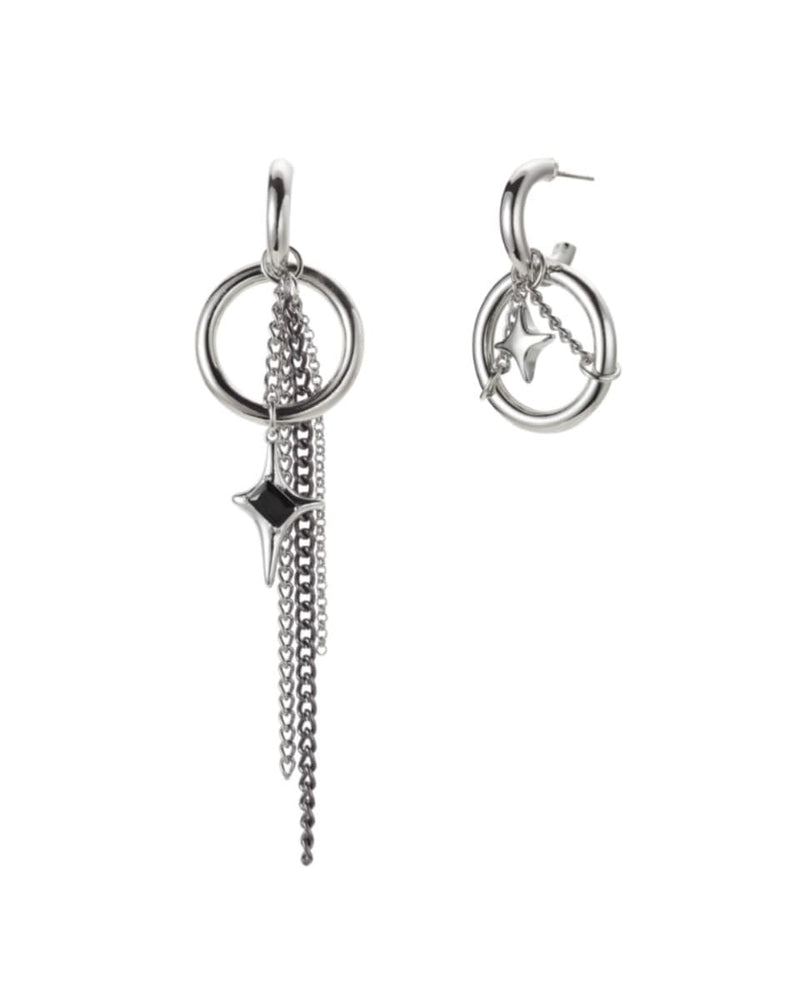 【PEG LEG】Unbalanced Star Drop earring