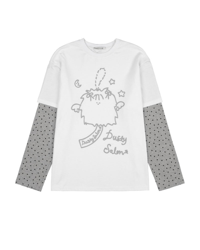 【FANCY X DUSTY】DUSTY CLUB LAYERED LONG SLEEVE / 【ファンシー X ダスティ】ダスティークラブレイヤード長袖Ｔシャツ