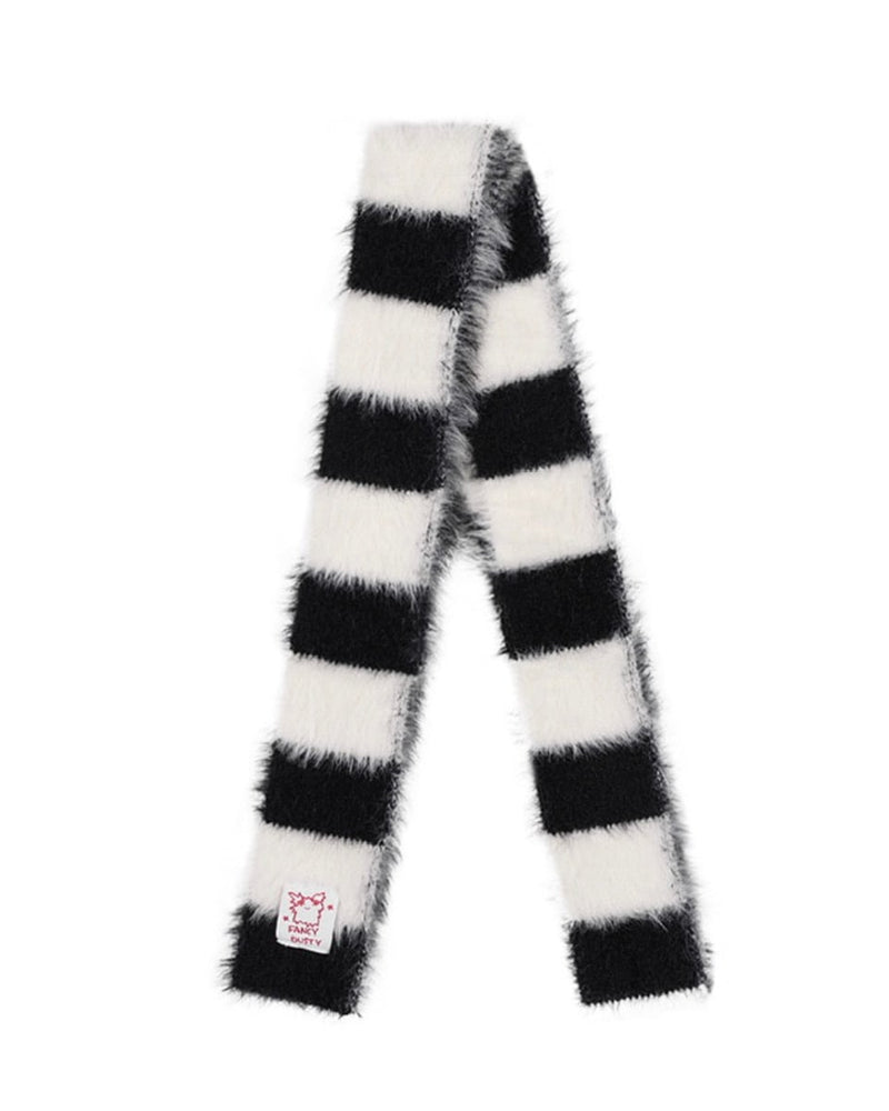 【FANCY X DUSTY】HUG STRIPE FUR MUFFLER / 【ファンシー X ダスティ】ハグストライプファーマフラー
