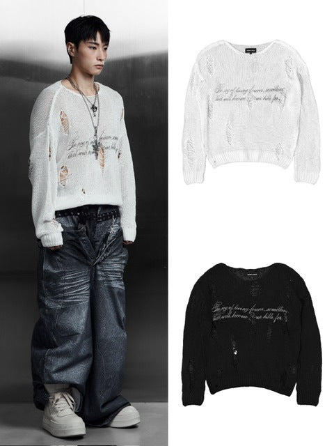 【Rosen Kreuz】LOOSE MESH KNIT