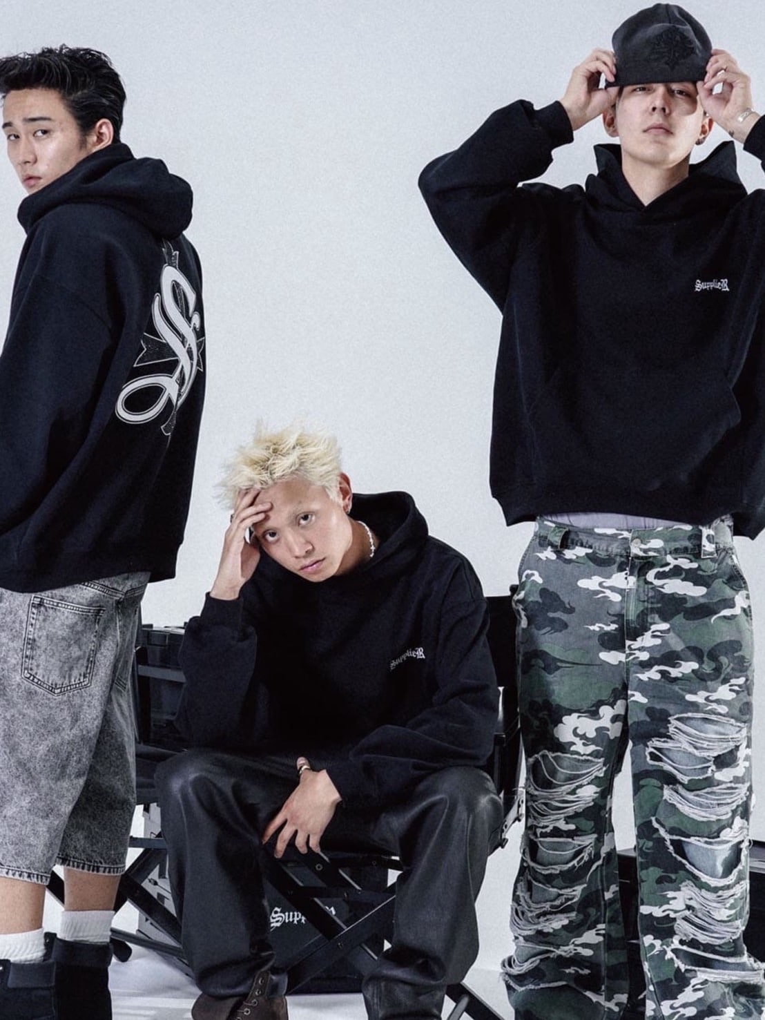 【SUPPLIER】Boxy Fit Cross Logo Hoodie / 【サプライヤー】クロスロゴプルオーバーパーカー