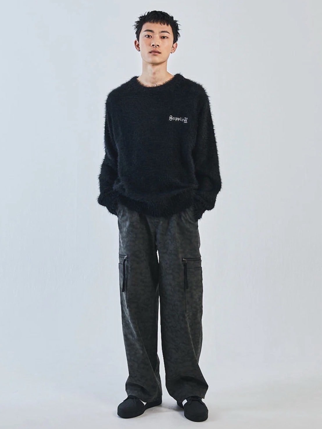 【SUPPLIER】Cross Shaggy Knit / 【サプライヤー】クロスロゴシャギーニット