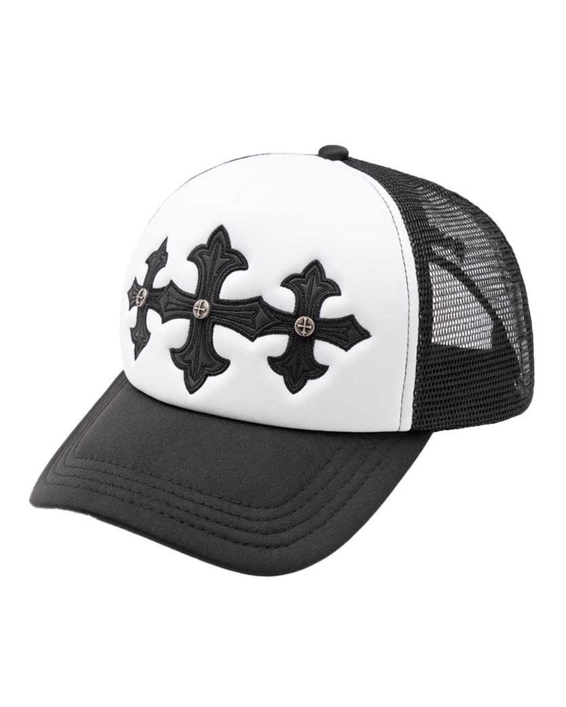 1/30 再入荷【SUPPLIER】Cross Leather Patch Mesh Cap / 【サプライヤー】クロスパッチメッシュキャップ