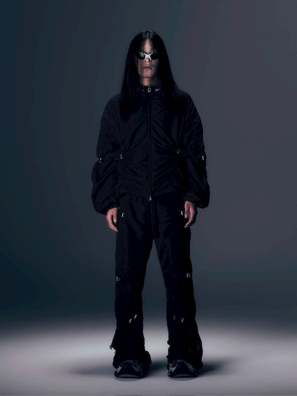 【DIG YOUR OWN GRAVE】SYN-EDGE BLOUSON /【ディグユアオウングレイブ】アシンメトリーテックブルゾン