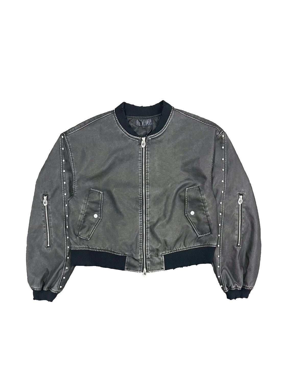 【DIG YOUR OWN GRAVE】TARNISH MA-1 /【ディグユアオウングレイブ】クロップスタッズエムエーワン