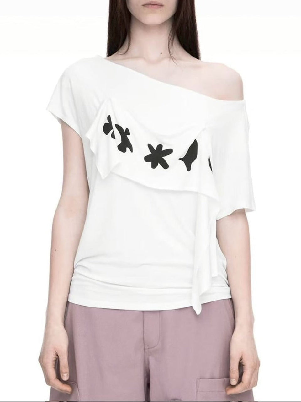 【NACHE】2-WAY PRINTED LOOSE T-SHIRT