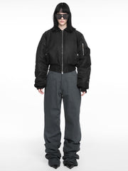 【NACHE】CROPPED BOMBER JACKET (UNISEX)