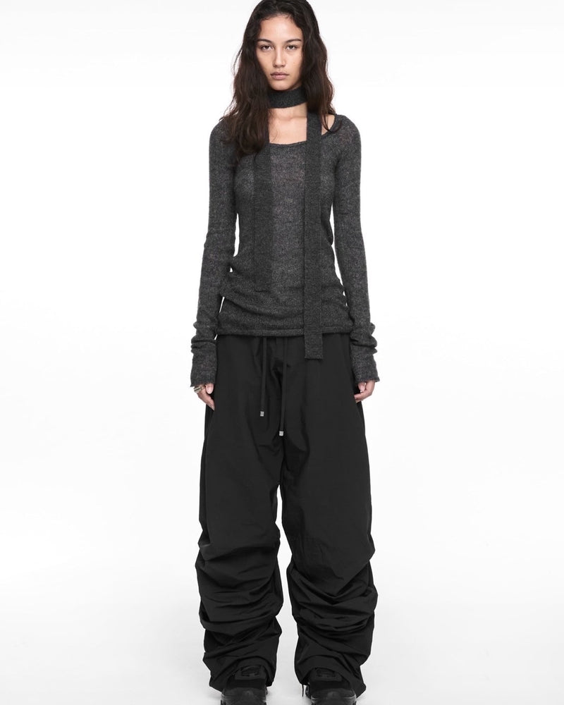 【NACHE】PINTUCK NYLON PANTS (UNISEX)