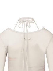 【NACHE】CUT-OUT SLIM FIT LONG SLEEVE