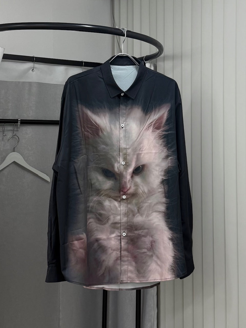 国際配送【Nerd out XU】ugly cat long sleeve shirt