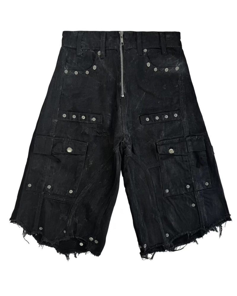 【haveyoudiedbefore?】Obutane Village Waxed Jorts / 【ハブユーダイドビフォー】アイレットデザインハーフパンツ