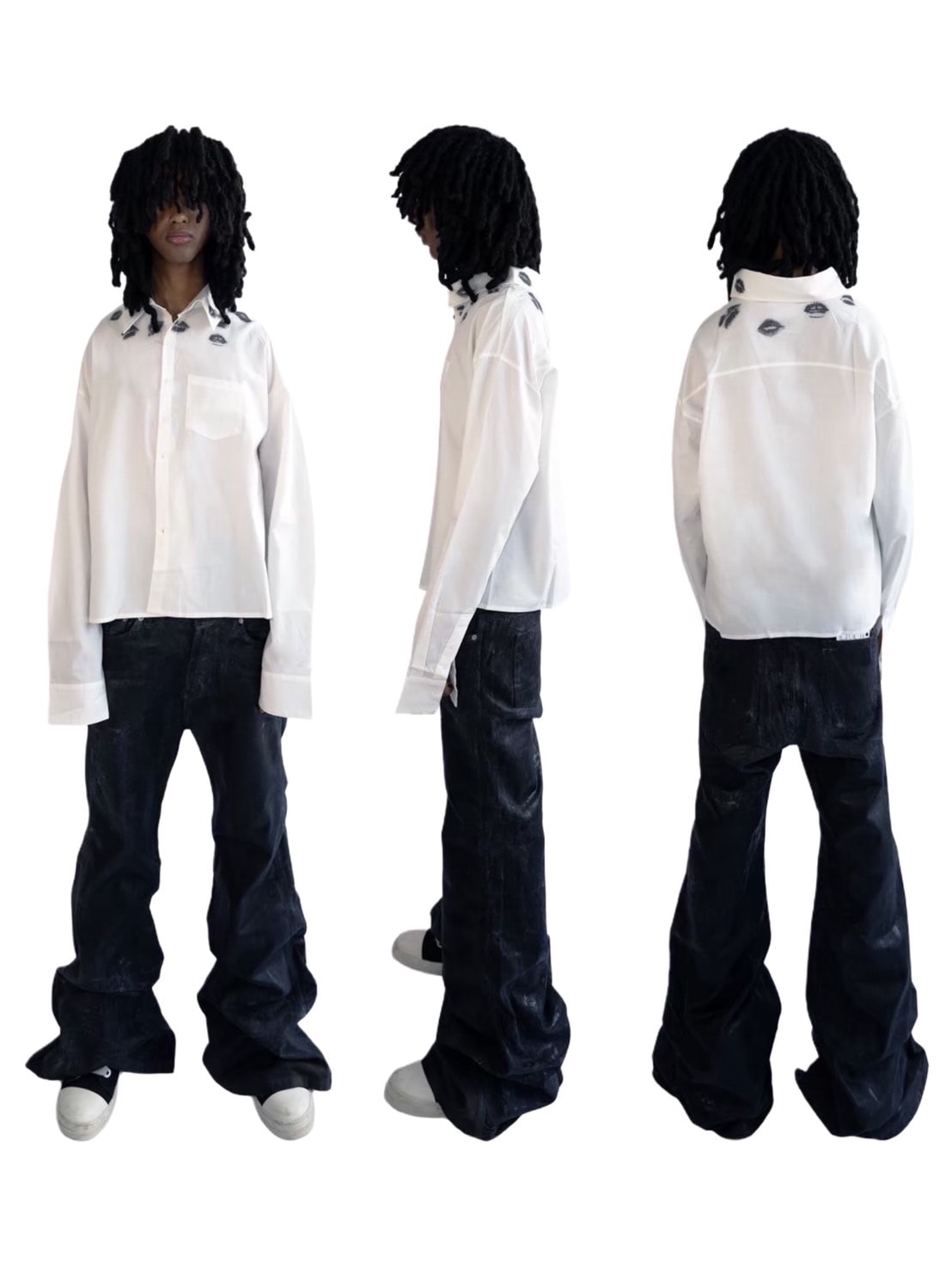 【haveyoudiedbefore?】Deadfall Waxed Denim Pants / 【ハブユーダイドビフォー】ブラックコーティングフレアパンツ