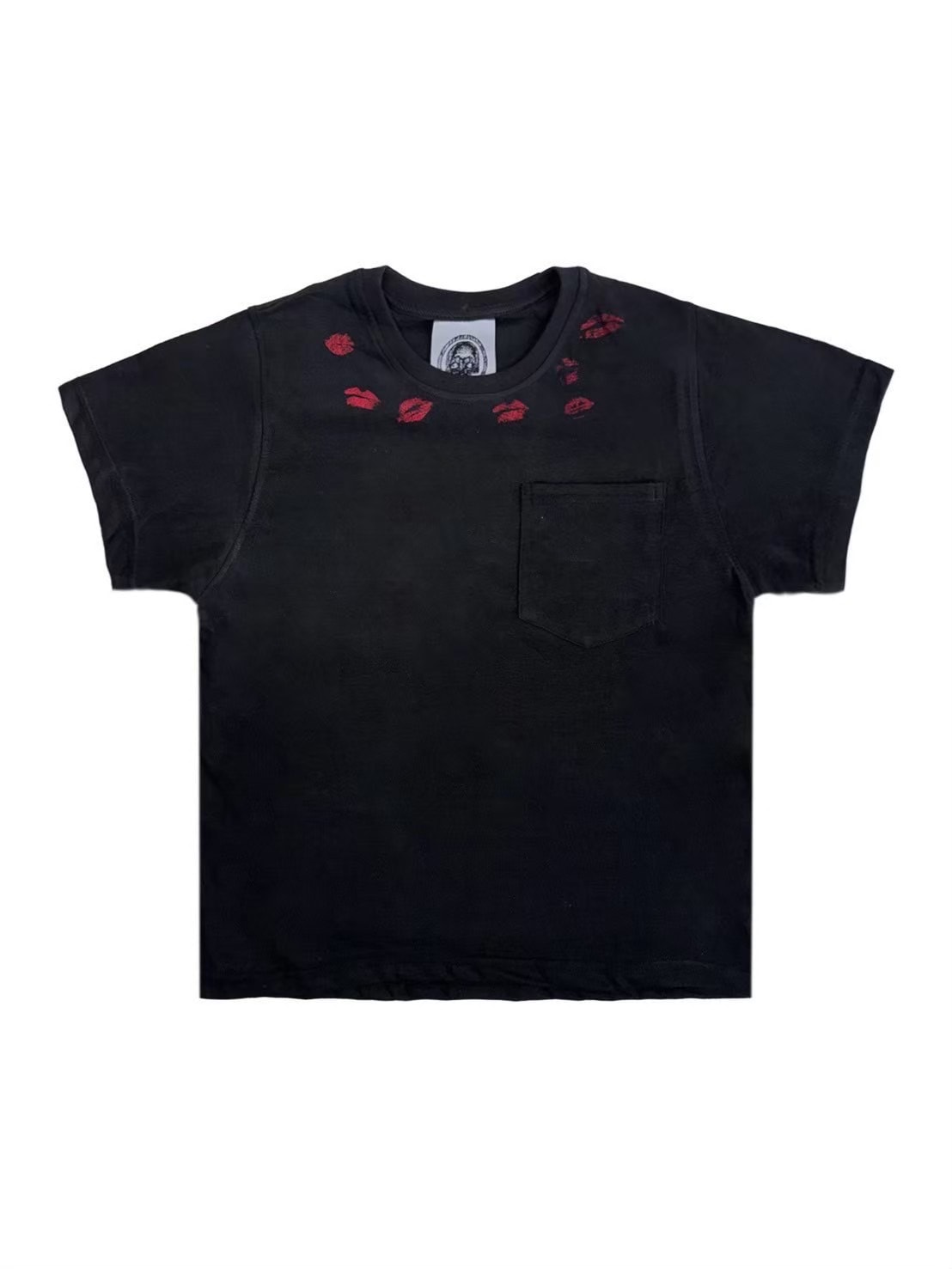 【haveyoudiedbefore?】Beloved Messenger T-shits / 【ハブユーダイドビフォー】リッププリントポケット半袖Tシャツ