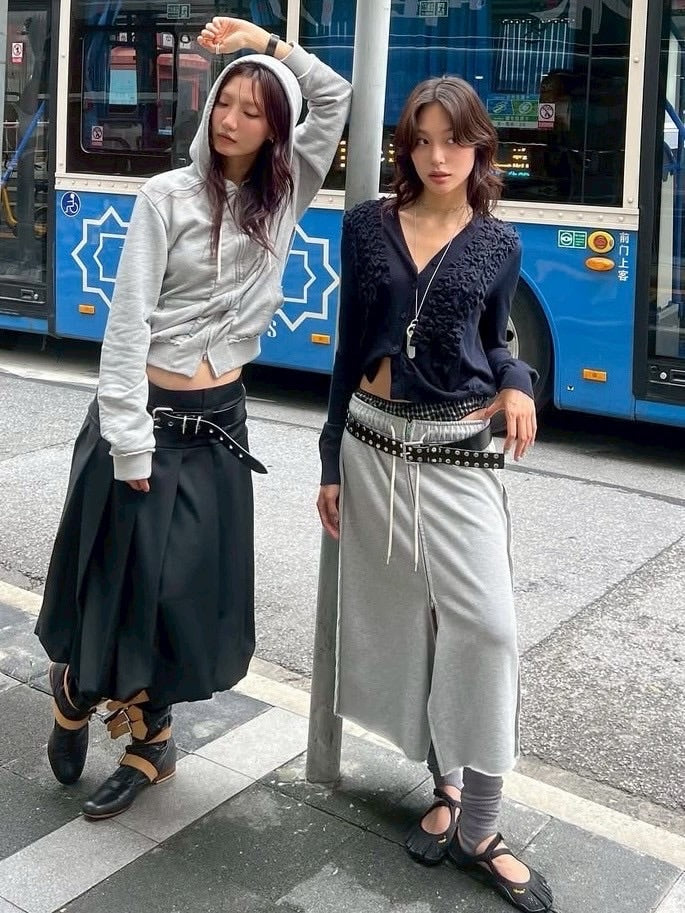 【LCDC】SHIRRING DETAIL ZIP-UP HOODIE / 【エルシーディーシー・ティーエム】シャーリングディティールジップアップパーカー